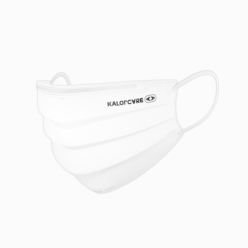 10 PCs Premium Curved  Disposable Face Mask ( Snowy Translucent White )